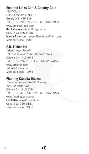 OXA Membership Roster (PDF) - Ottawa Executives' Association