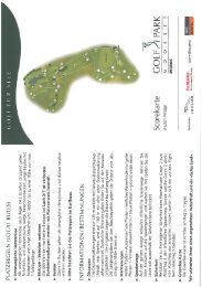 Scorekarte 9-Loch Anlage - Golfpark Moossee