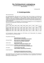 Kreisschützenkönig 2003 - Schützenkreis Ludwigsburg