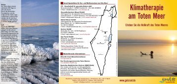 Klimatherapie am Toten Meer - Go Israel