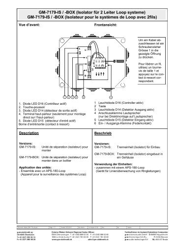 GM-7179-IS / -BOX (Isolator für 2 Leiter Loop ... - g+m elektronik ag