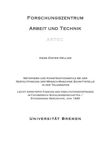 Hans Dieter Hellige - artec - Universität Bremen