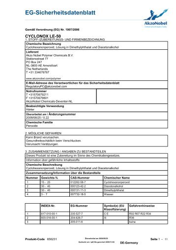 Sicherheitsdatenblatt • Safty data sheet Veilighelds ... - airo-chemie