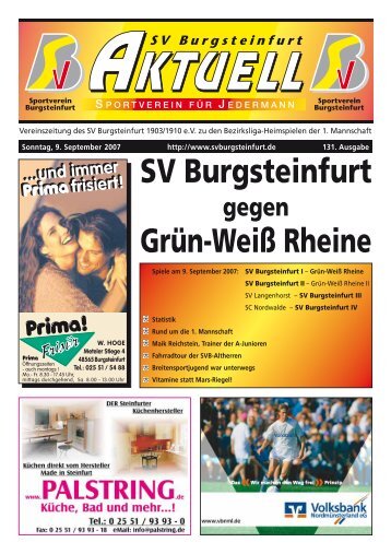 Ausgabe 131 - Heimspiel gegen GW Rheine - Willkommen beim SV ...