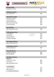 Bürgermeister Vizebürgermeister Gemeindevorstand ... - Neutal