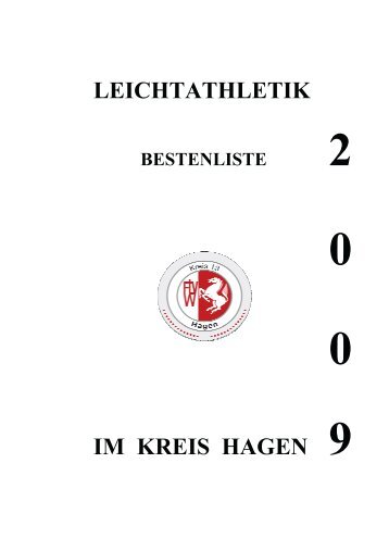 2009 Bestenliste Hagen - FLVW Kreis Hagen