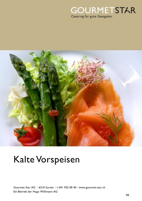 Kalte Vorspeisen - Gourmet Star