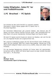 Stadionheft Nr. 2 FC Spöck - 1.FC Bruchsal
