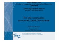 The EPA negotiations between EU and ACP ... - ACP-EU Trade