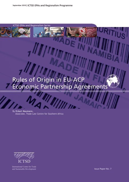Rules of Origin in EU-ACP Economic Partnership Agreements - ICTSD