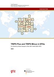 TRIPS Plus and TRIPS minus in EPAs - ACP-EU Trade