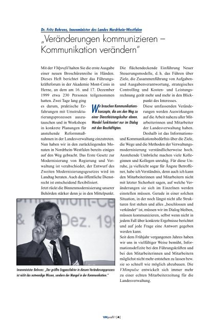 Dokumentation Symposium 1999 - MIK NRW - Landesregierung ...