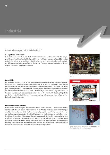 Jahresbericht 2012 - Berlin Partner GmbH