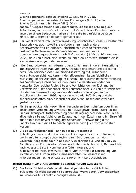 RA-MICRO E-Gesetze: Hamburgisches Landesrecht / Stand: 01.02.10
