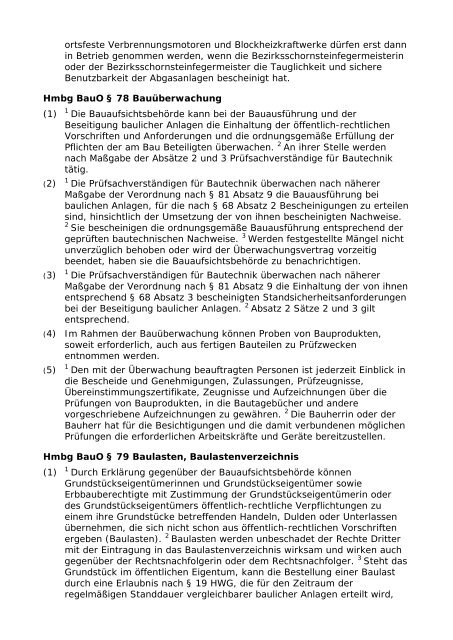 RA-MICRO E-Gesetze: Hamburgisches Landesrecht / Stand: 01.02.10