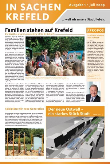 Familien stehen auf Krefeld Spielplätze für neue ... - CDU Krefeld