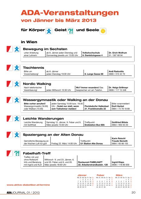 Gemessenes Leben - ADA-Aktive Diabetiker Austria