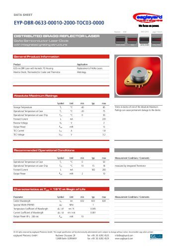 EYP-DBR-0633-00010-2000-TOC03-0000 - eagleyard PHOTONICS