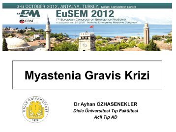 Myastenik Kriz - EUSEM 2012