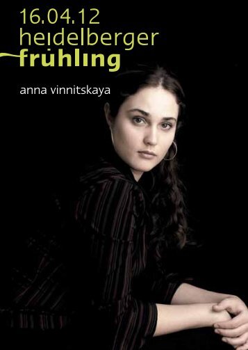 new generation | anna vinnitskaya - Heidelberger Frühling