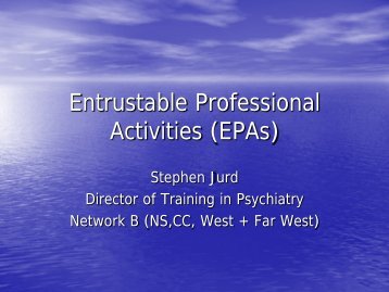 Entrustable Professional Activities (EPAs) - HETI