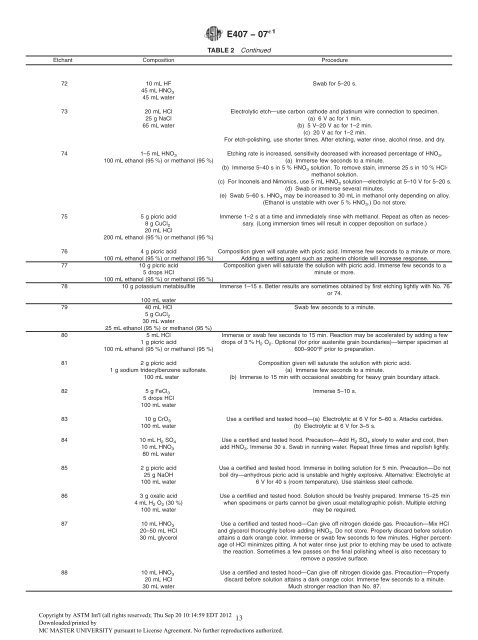 E407-07 Microetching Metals and Alloys.pdf - McMaster Department ...