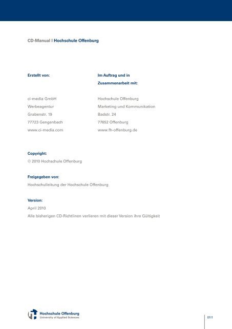 Corporate Design - an der Hochschule Offenburg