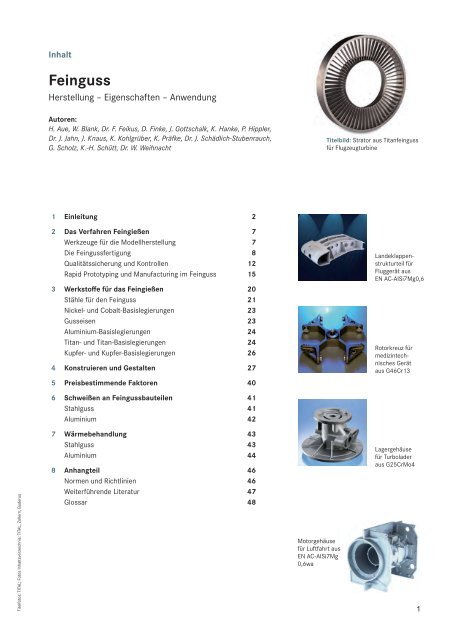 Feinguss - Konstruieren und GieÃŸen - Bundesverband der ...