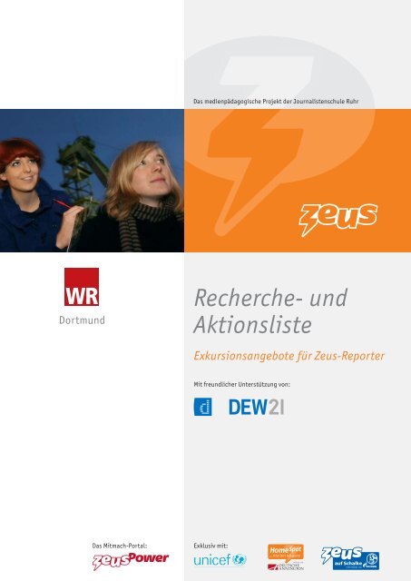 Recherche- und Aktionsliste - Waz