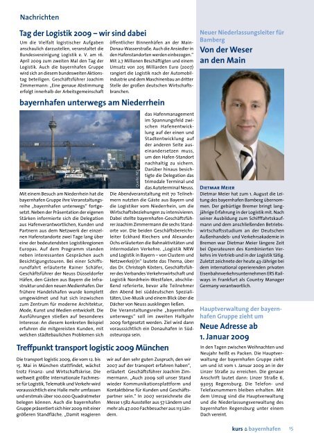 Ausgabe 12/2008 - bayernhafen Gruppe