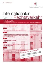 Internationaler Rechtsverkehr 1/2010 - Arbeitsgemeinschaft für ...