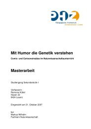 Mit Humor die Genetik verstehen Masterarbeit - Sekundarstufe I