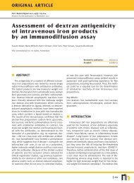 Assessment of dextran antigenicity of intravenous iron products