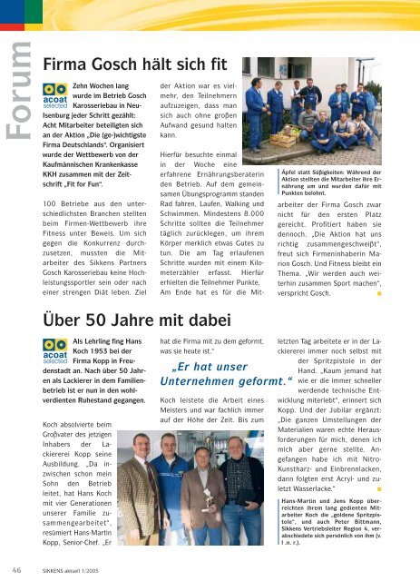 Ausgabe 1/ April 2005 - Neue Internetpräsenz