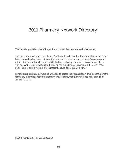 Provider & Pharmacy Directory - Soundpath Health