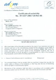 Certificate of suitability No. R1-CEP 2003-124-Rev 00