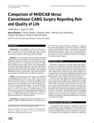 Comparison of MIDCAB Versus Conventional CABG Surgery ...