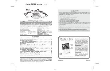 June 2K11 issue - Sword And Trumpet