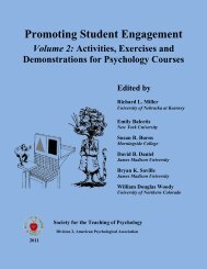 Promoting Student Engagement - Society for the Teaching of ...