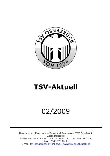 TSV Aktuell02/09 - TSV Osnabrück