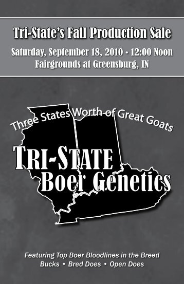 Tri-State's Fall Production Sale - TRI STATE BOER GENETICS