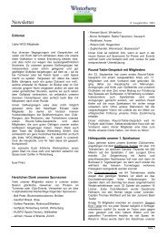 Newsletter 2. Ausgabe Dezember 2003