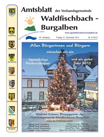 Waldfischbach- Burgalben - Begrüßung