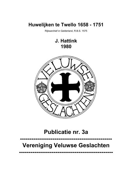 Publicatie nr. 3a - Veluwse Geslachten