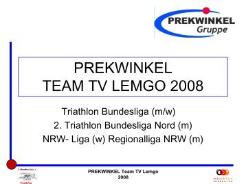 PREKWINKEL TEAM TV LEMGO - Triathlon in Lemgo