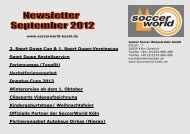 Newsletter September 2012 - Soccer World Köln
