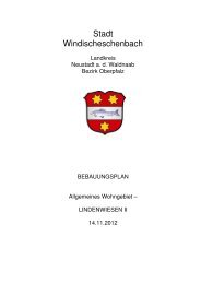 Lindenwiesen II Bebauungsplan - Stadt Windischeschenbach