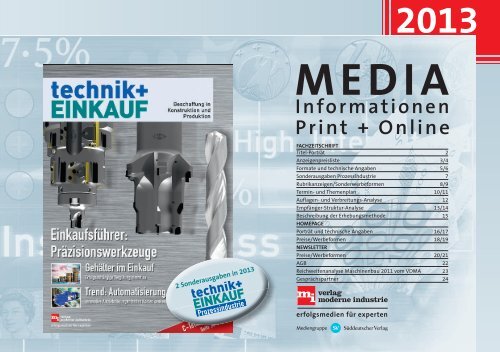 Mediadaten 2013 - technik + EINKAUF