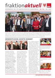 Fraktion Aktuell, Ausgabe Mai 2009 - SPD-Landtagsfraktion ...