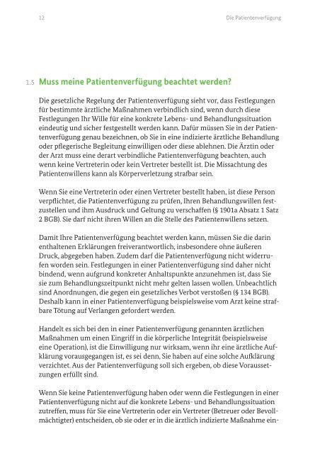 Patientenverfügung - Bundesministerium der Justiz